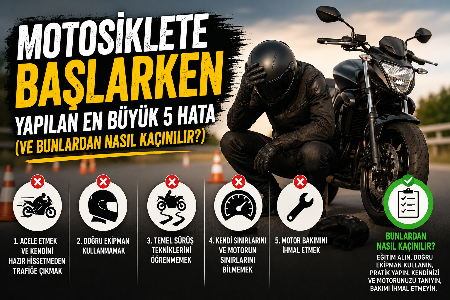 Motosiklete Başlarken Yapılan En Büyük 5 Hata (Ve Bunlardan Nasıl Kaçınılır?)